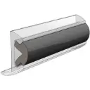 TACO Flexible Vinyl Rub Rail Insert - V12-4155BKA50-1