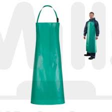 Chemical Resistant Apron Blue PVC with Tie Tape