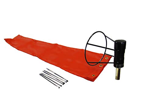 8"X36" Orange Windsock and Extended Ball Bearing Frame Combo
