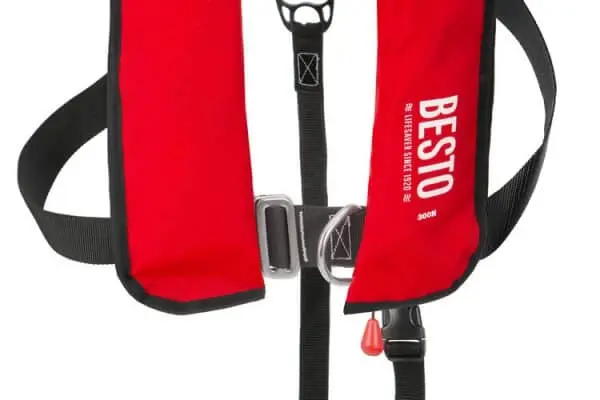 Áo phao tự thổi Besto 300N màu đỏ 