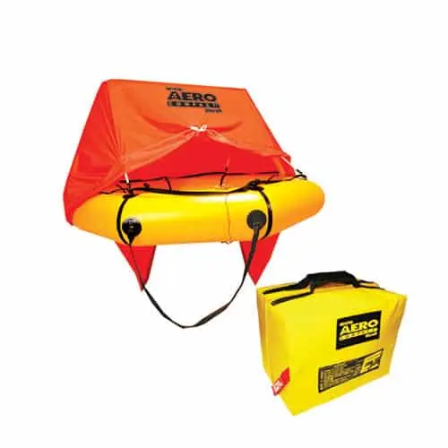 Bè cứu sinh Ocean Safety Aero compact với bộ dụng cụ đầy đủ cho 4 người
