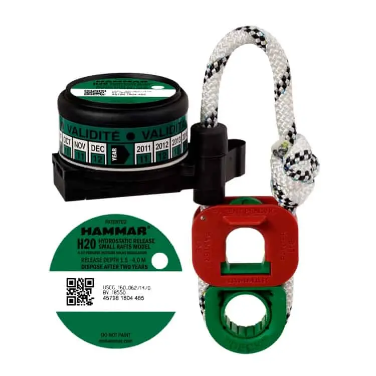 Bộ nhả thủy tĩnh Hammar cho bè cứu sinh 4 người